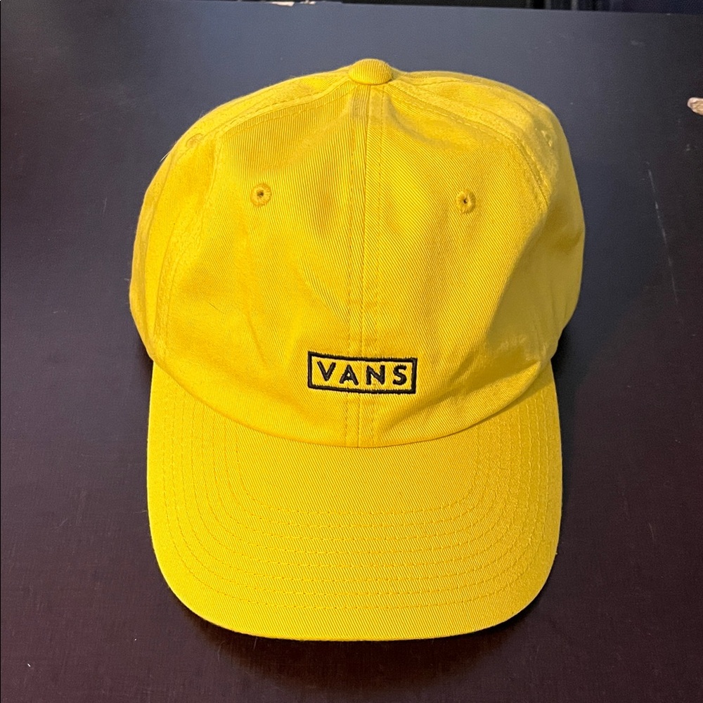 Vans Yellow Unstructured Logo Baseball Cap